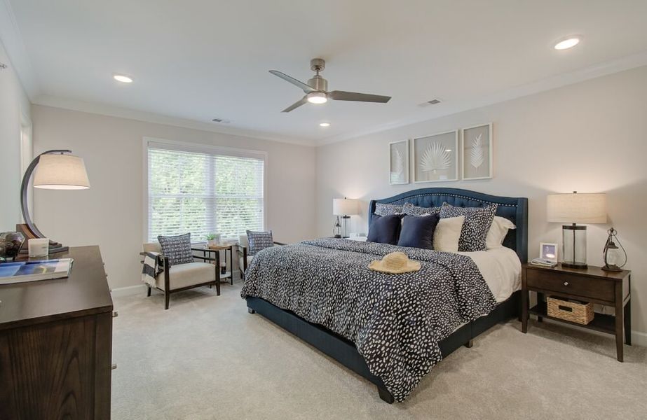 Furnished interior in a model home at Bluffs at Bells Ferry in Marietta (Image 5).