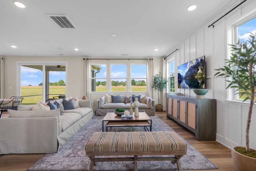Furnished interior in a model home at Fox Field Farms in Broadway (Image 13).