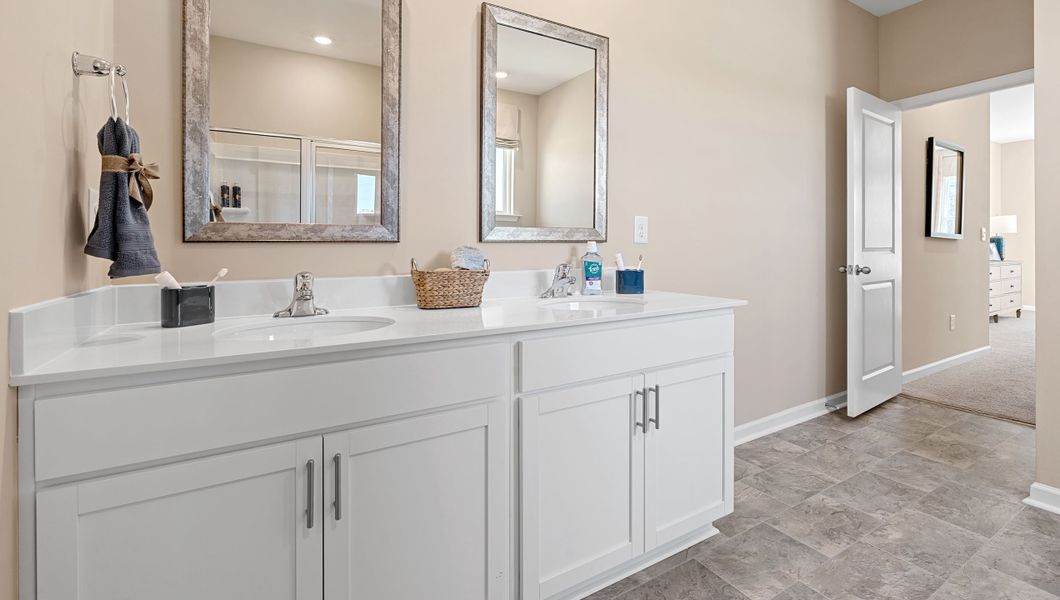 Furnished interior in a model home at Spring Ridge in Anderson (Image 20).