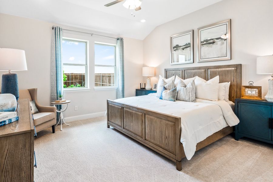 Furnished interior in a model home at The Villages of Hurricane Creek: Meadows 50' in Anna (Image 7).