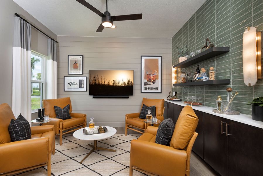Furnished interior in a model home at Palmera Wellen Park – Executive Series in Venice (Image 7).