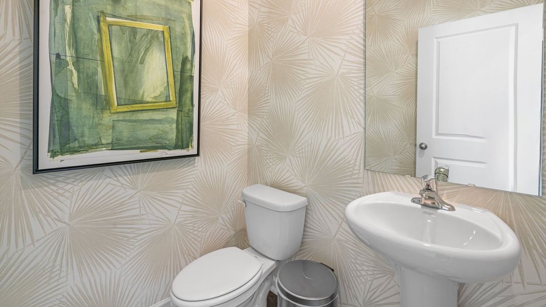 Furnished interior in a model home at Old Fields in Haw River (Image 19).