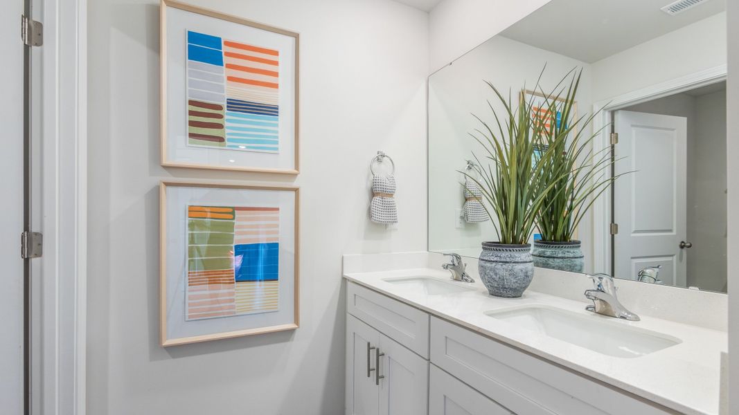 Furnished interior in a model home at Aspen Place in Thomasville (Image 37).