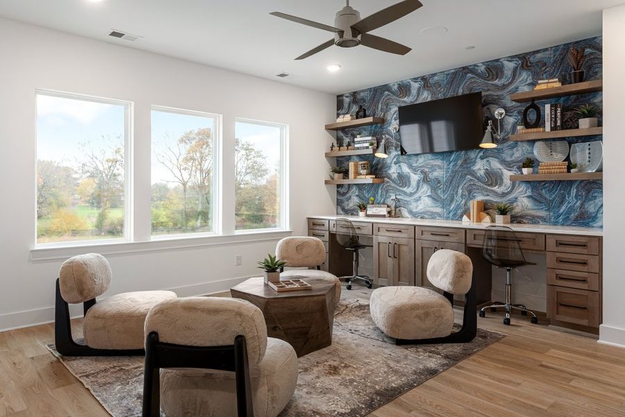 Furnished interior in a model home at Hamilton in Franklin (Image 23).