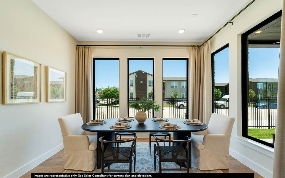 Furnished interior in a model home at The Summit at Center Stage in Keller (Image 7).