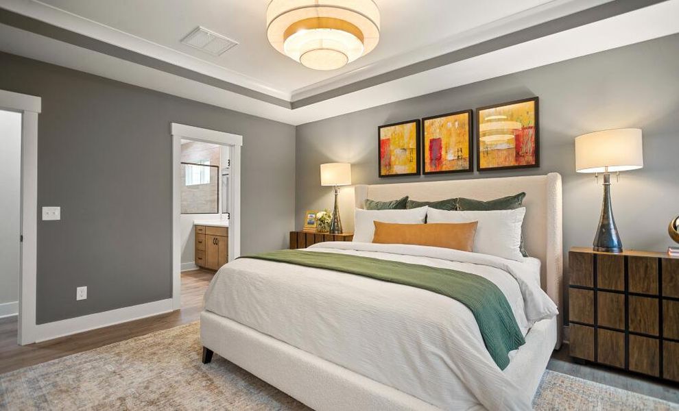 Furnished interior in a model home at Arbor West in Dawsonville (Image 9).