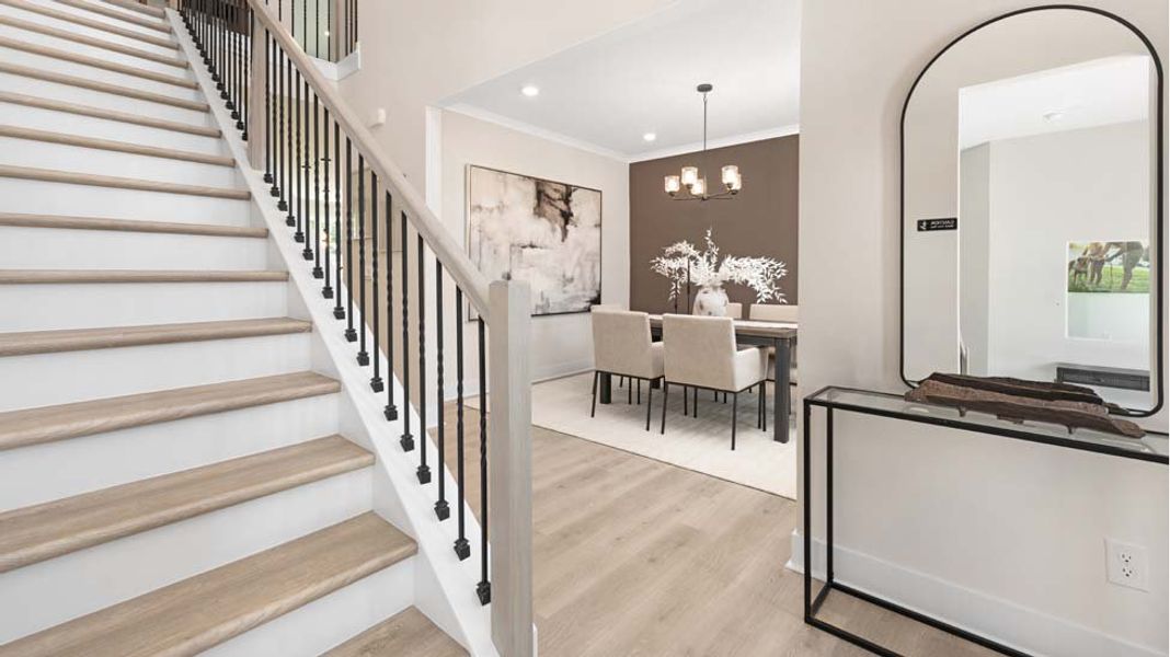 Furnished interior in a model home at Brantley in Mooresville (Image 3).