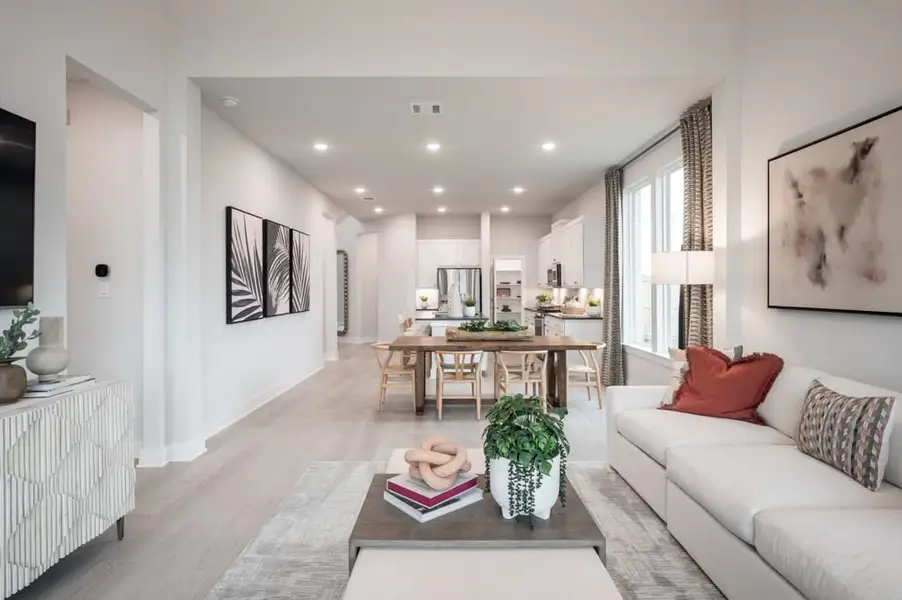 Furnished interior in a model home at Trillium 40′ in Richmond (Image 4). Furnished interior in a model home at Trillium 40′ in Richmond (Image 4).