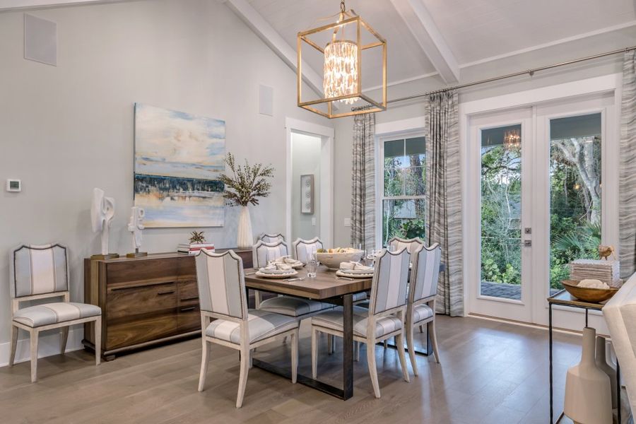 Furnished interior in a model home at Ocean Ridge in St. Augustine Beach (Image 17).