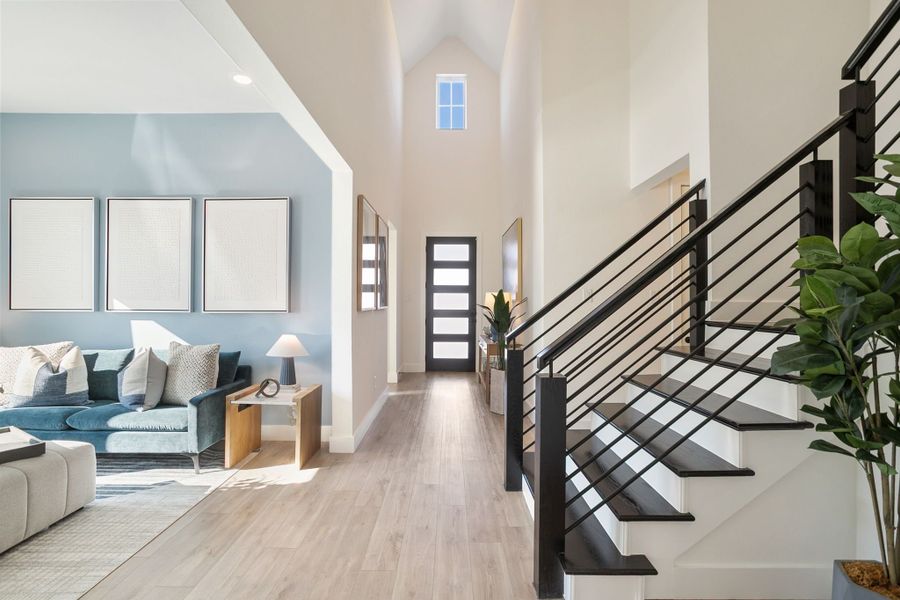 Furnished interior in a model home at Lily Creek at Sutton Fields in Aubrey (Image 101).