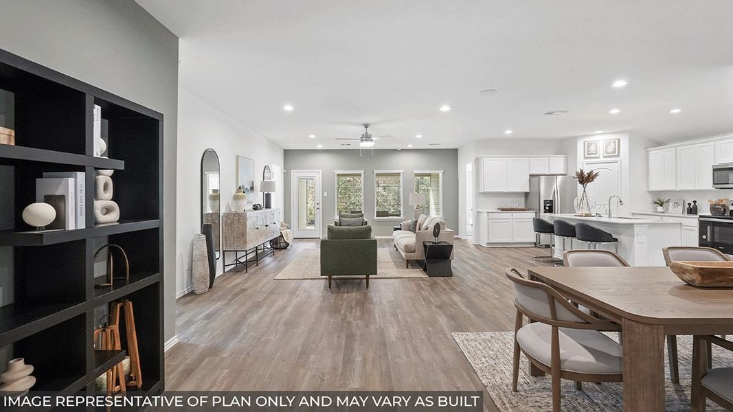 Furnished interior in a model home at East Williams Cove in Conroe (Image 4). Furnished interior in a model home at East Williams Cove in Conroe (Image 4).