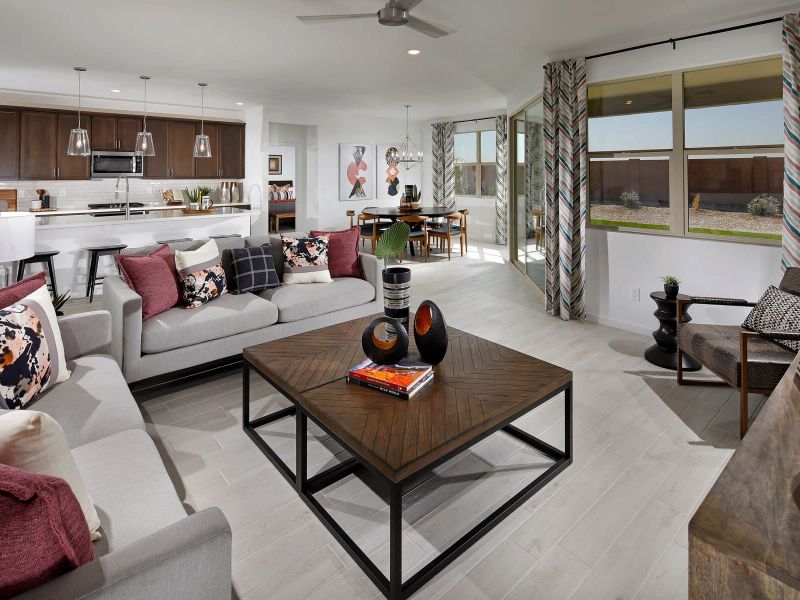 Furnished interior in a model home at Entrada Signature Series in Tolleson (Image 16). Furnished interior in a model home at Entrada Signature Series in Tolleson (Image 16).