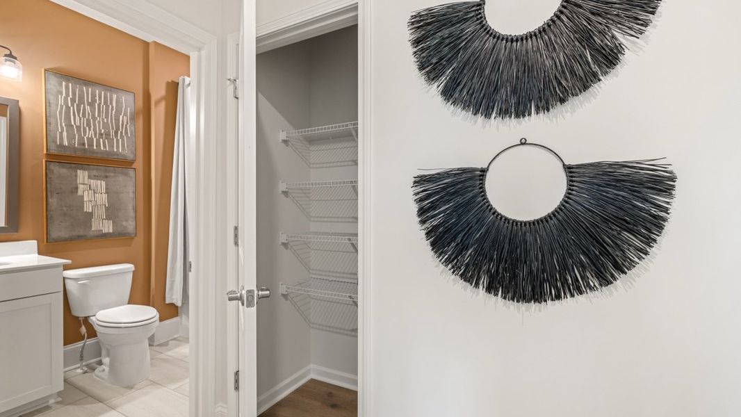 Furnished interior in a model home at Hamptons at Riverwood North in Dallas (Image 32).