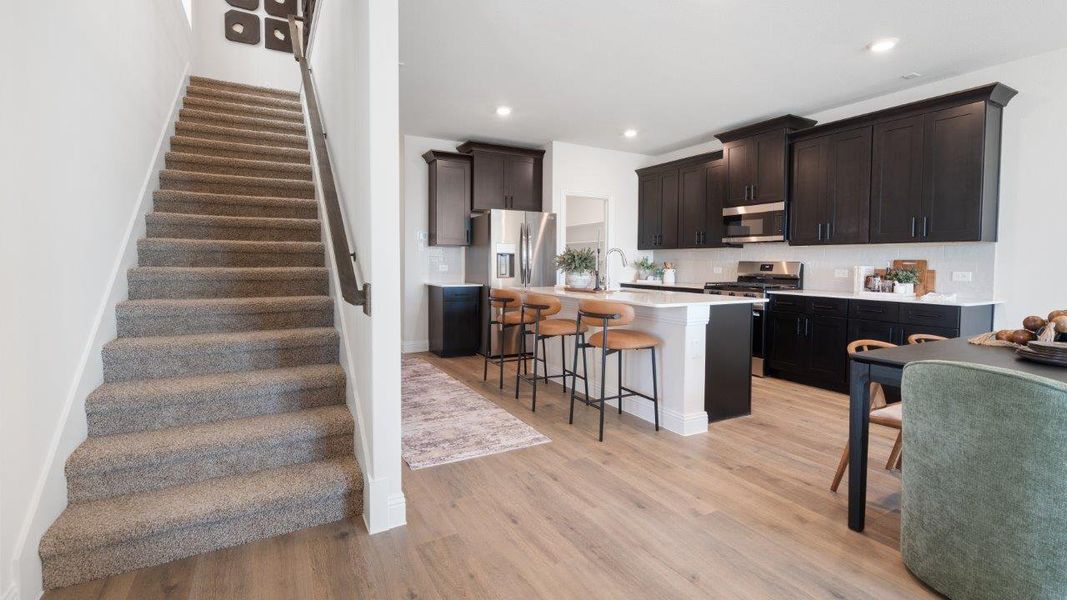 Furnished interior in a model home at Waterbend in Euless (Image 8).