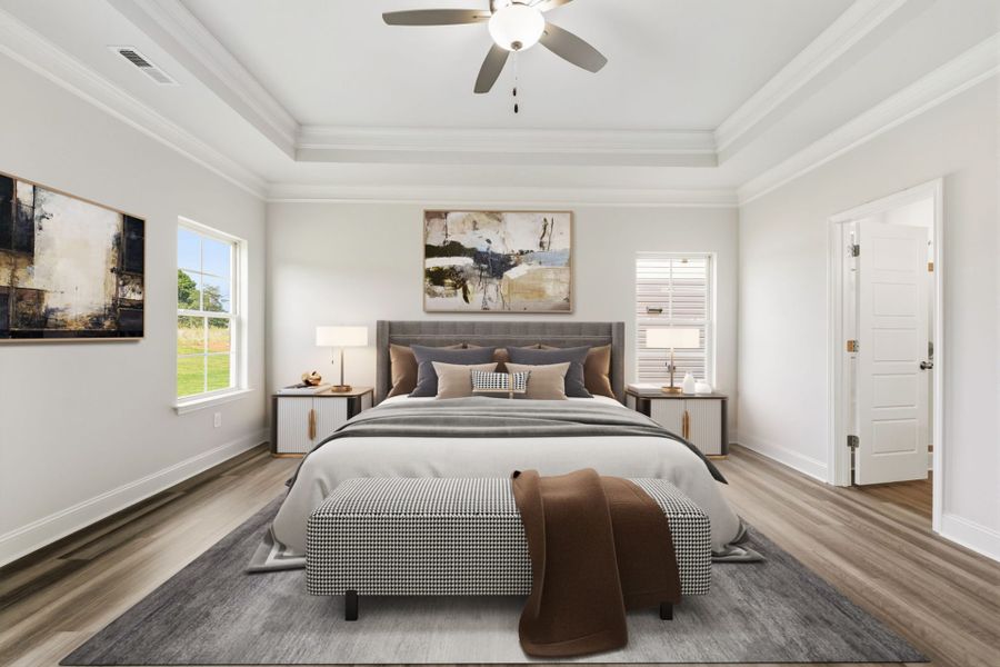 Furnished interior in a model home at Trinity Meadows in Trinity (Image 16).