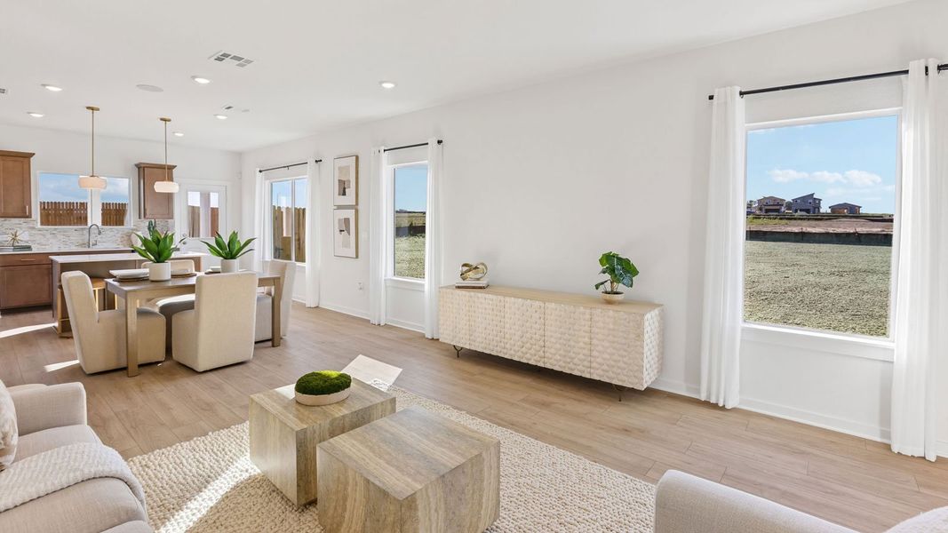 Furnished interior in a model home at Frontier in Mustang Ridge (Image 8).