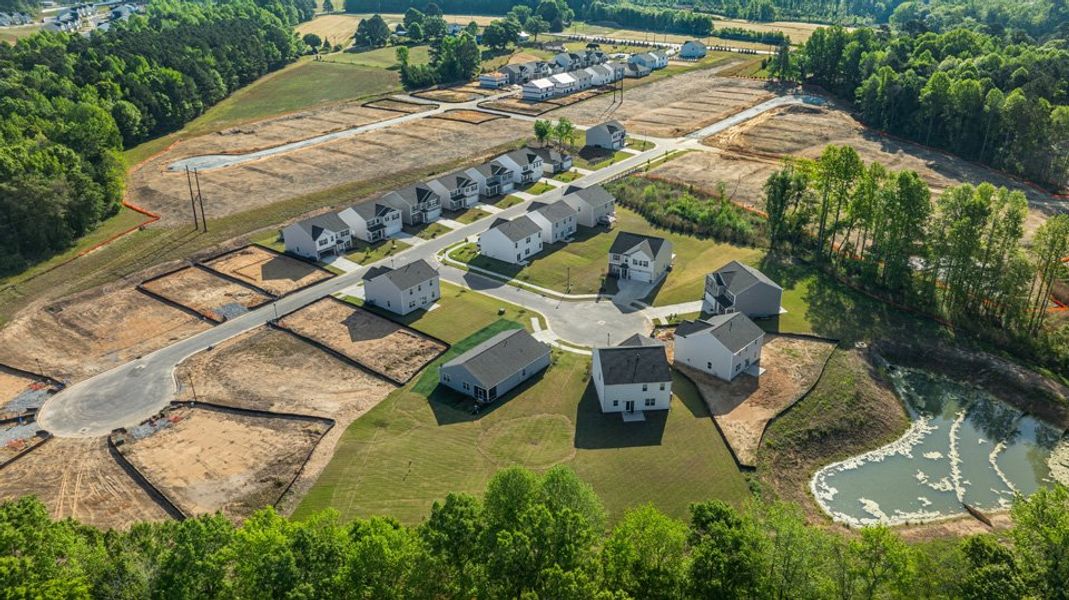 Aerial view of the Westerly community in Lillington, NC, showing layout and nearby surroundings (Image 10).