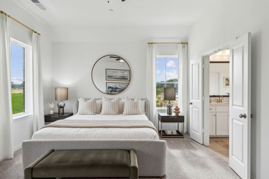 Furnished interior in a model home at Rainwater Crossing in Celina (Image 7). Furnished interior in a model home at Rainwater Crossing in Celina (Image 7).