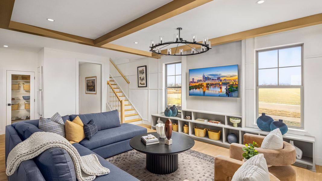 Great rooms with tall windows allow abundant natural light