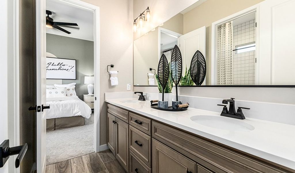 Furnished interior in a model home at Retreat at White Tank Foothills in Waddell (Image 23).