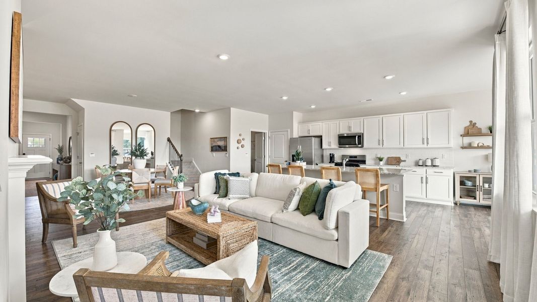 Furnished interior in a model home at West New Bern in New Bern (Image 6).