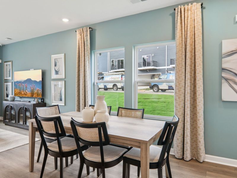 Furnished interior in a model home at Meadows at Wilson Farms - The Summit Series in Fort Mill (Image 6). Furnished interior in a model home at Meadows at Wilson Farms - The Summit Series in Fort Mill (Image 6).