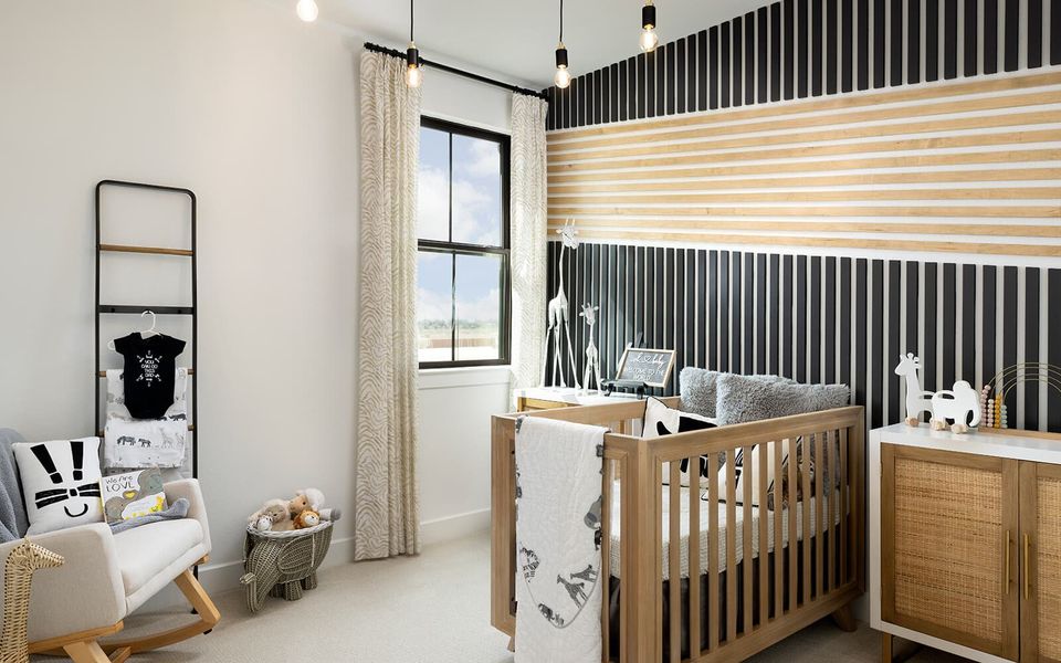 Furnished interior in a model home at 50' Traditional Homes at Elyson in Katy (Image 8).