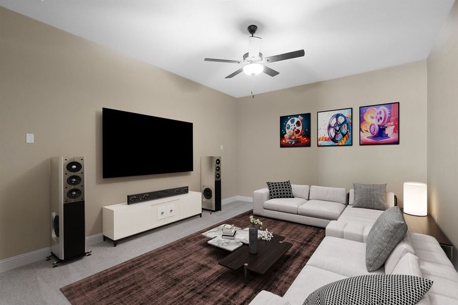 Furnished interior in a model home at The Ridge at Northlake 70s in Northlake (Image 35).