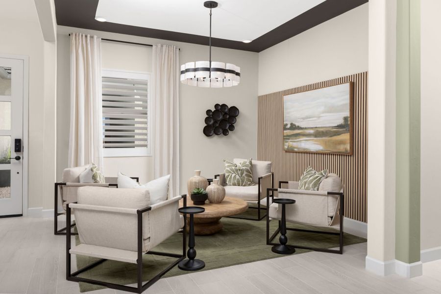 Furnished interior in a model home at Covena Pointe in Tucson (Image 24). Furnished interior in a model home at Covena Pointe in Tucson (Image 24).