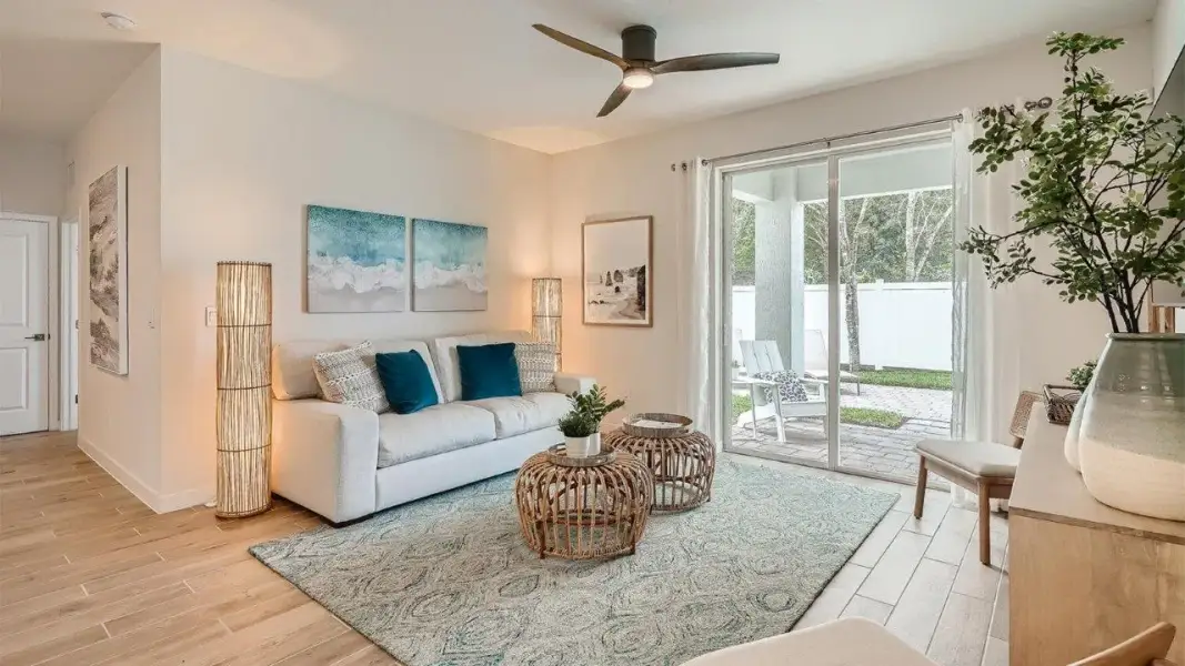 Furnished interior in a model home at Limestone Reserve in Jupiter (Image 6).
