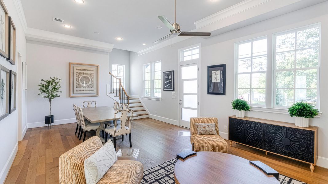 Furnished interior in a model home at Chatterton Oaks in Houston (Image 7).