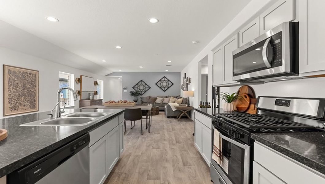 Furnished interior in a model home at Breckenridge Forest in Spring (Image 19).