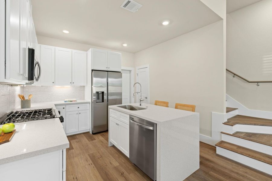 Furnished interior in a model home at Bertellis Place in Houston (Image 6).