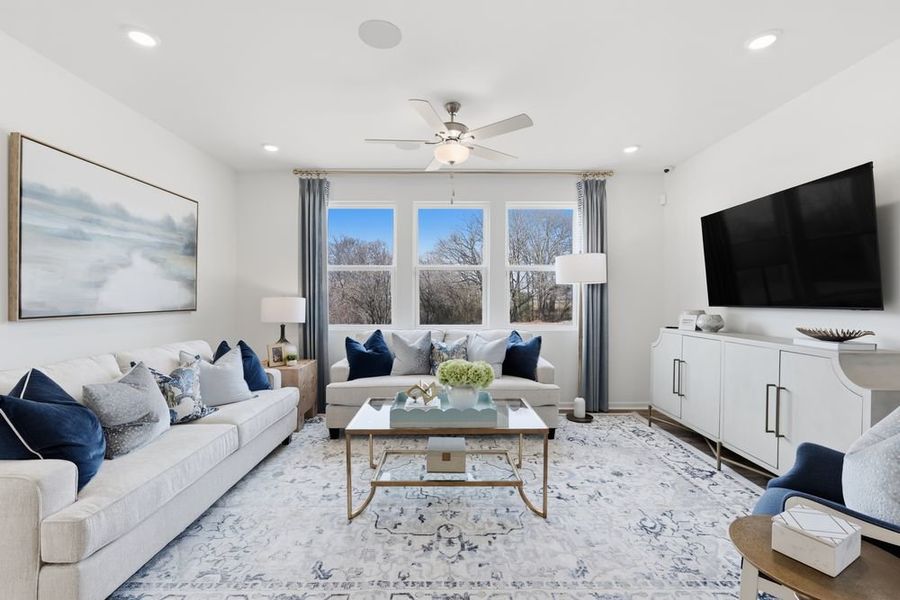 Furnished interior in a model home at Fincastle Glen in Shelby (Image 3).