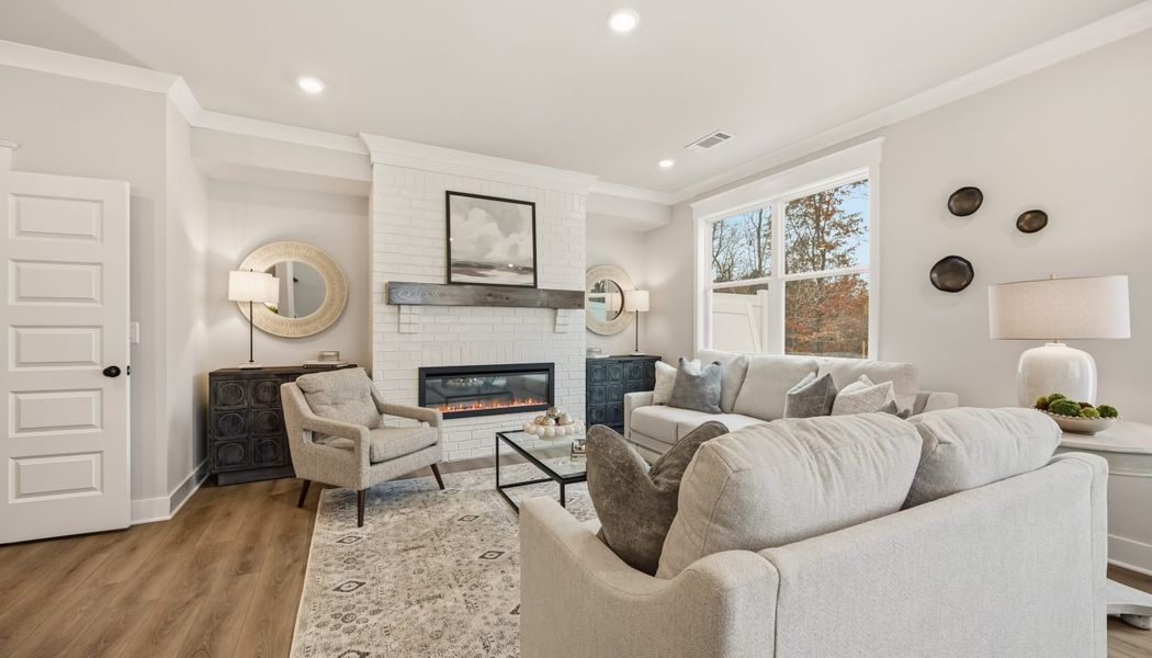 Furnished interior in a model home at Millstone at Mundy Mill in Gainesville (Image 7).