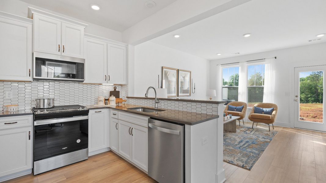 Furnished interior in a model home at Clarke Townes in Anderson (Image 6).