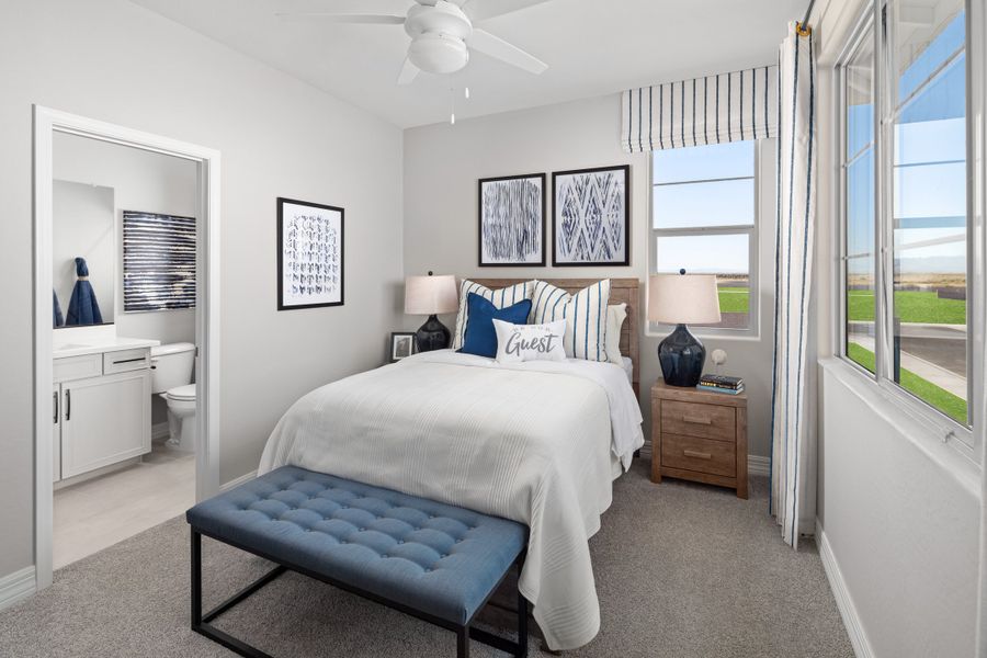 Furnished interior in a model home at Tirreno at IronWing in Litchfield Park (Image 11).