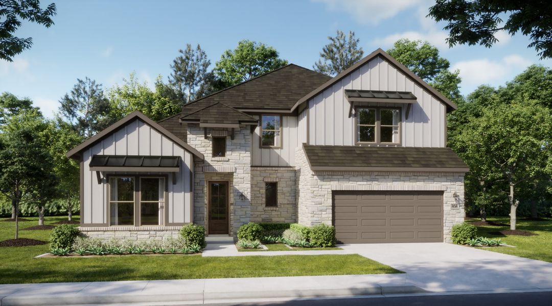 Front exterior of a home in the Elevon - Aspire community, located in Lavon, TX (Image 5).