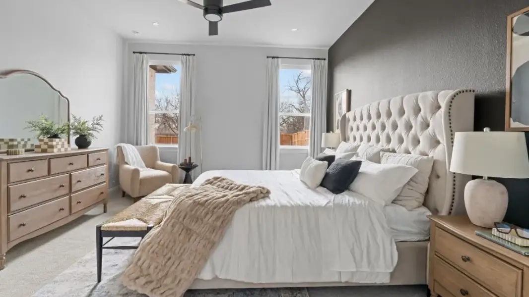 Furnished interior in a model home at Grace Woods in Carrollton (Image 24).