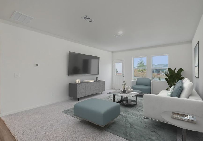 Furnished interior in a model home at Trails at Culebra in San Antonio (Image 8).