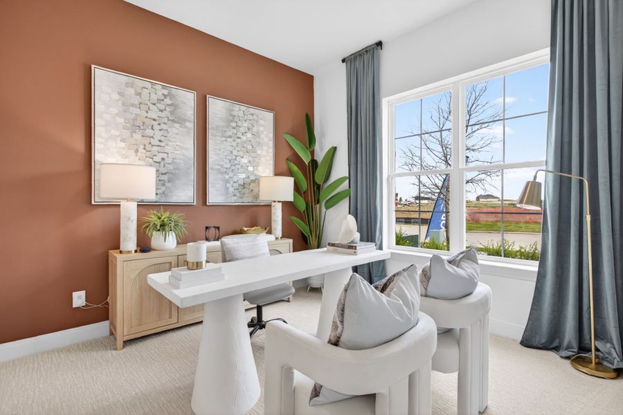 Furnished interior in a model home at Wildflower Ranch in Fort Worth (Image 92).