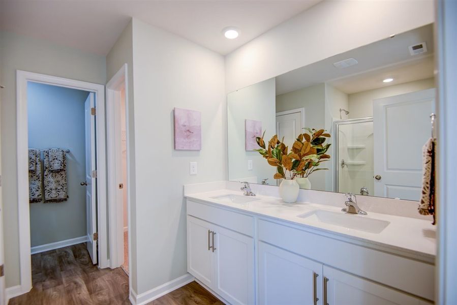 Furnished interior in a model home at Butterfield in Kinston (Image 28).