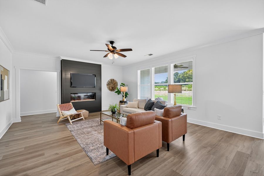 Furnished interior in a model home at Cotton Creek in Good Hope (Image 5).
