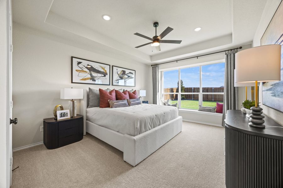 Furnished interior in a model home at El Dorado in Granbury (Image 14).