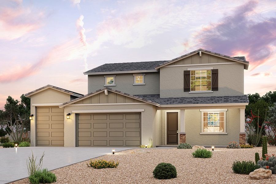 The Residence 2476 Elevation B- Expanded Garage at The Palms at Casa Vista