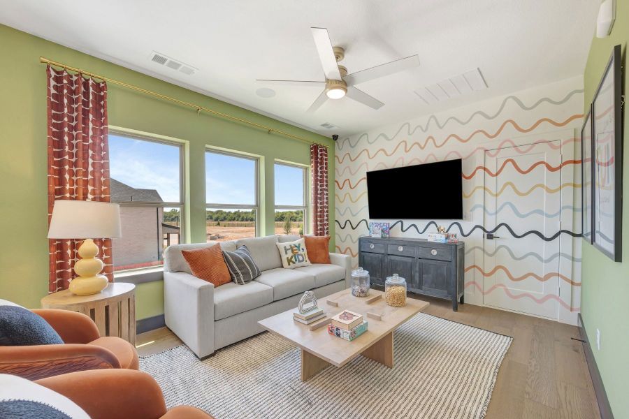 Furnished interior in a model home at Mantua Point Gardens in Van Alstyne (Image 22).