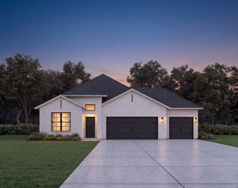 Front exterior of a home in the Weltner Farms 60s community, located in New Braunfels, TX (Image 4).