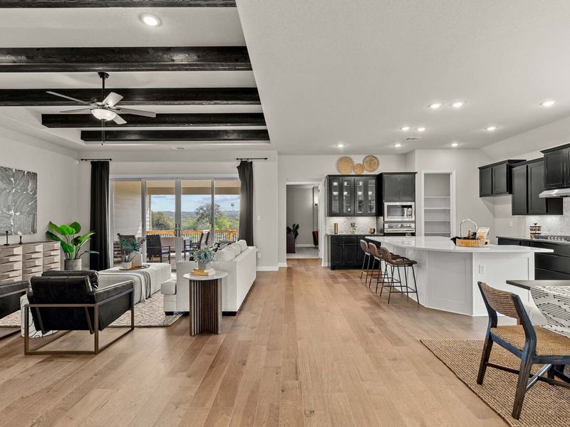 Furnished interior in a model home at Potranco Oaks in Castroville (Image 8).
