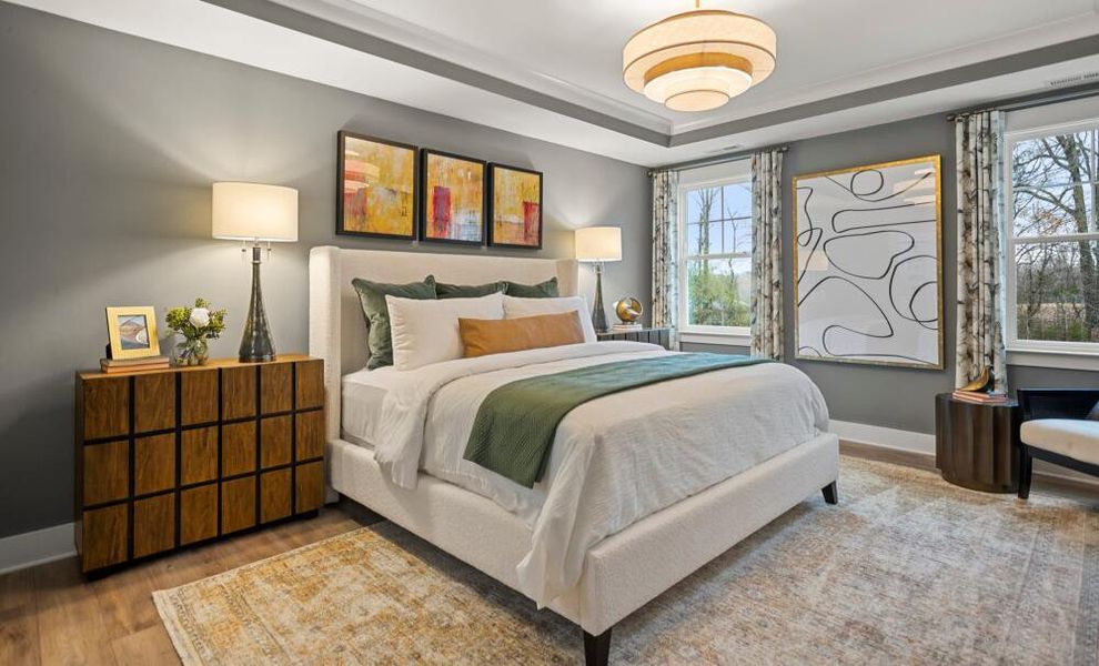 Furnished interior in a model home at Carraway in Greensboro (Image 20).