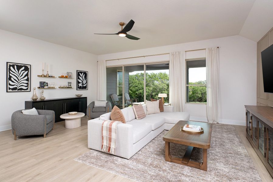 Furnished interior in a model home at Willow Springs in Buda (Image 5).